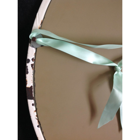 Miroir émaillé blanc - 1980