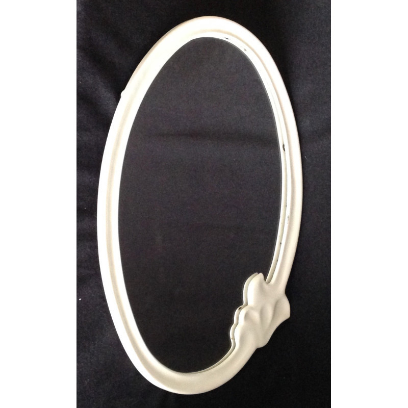 Miroir émaillé blanc - 1980