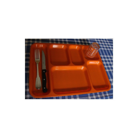 2 PLATEAUX TÉLÉ - PLASTIQUE MOULÉ - 1970
