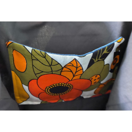Sac "Home made-Power flower" tissus 1970
