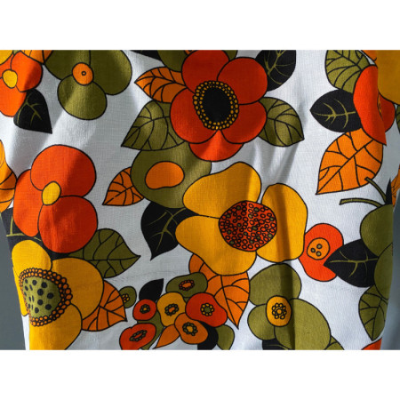 Sac "Home made-Power flower" tissus 1970