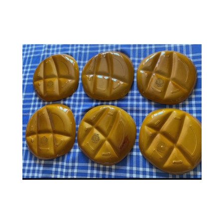 Ensemble de 6 assiettes à fondue bourguignonne - Salins 1960/70