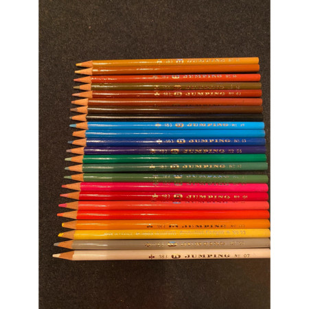 Lot de 23 crayons de couleur "Jumping"