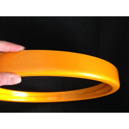 Miroir rond 45cm - plastique orange