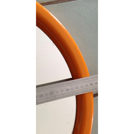 Miroir rond 45cm - plastique orange