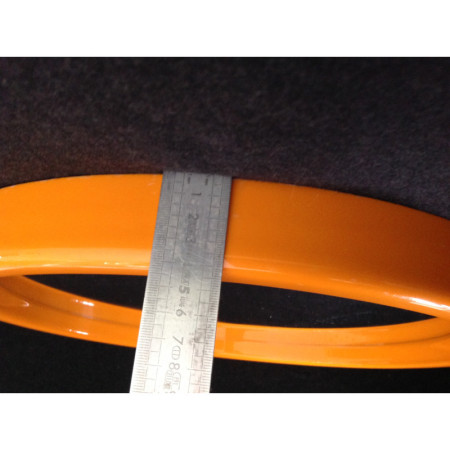 Miroir rond 45cm - plastique orange