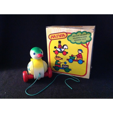 JOUET BOIS À TIRER "CANARD" (+boîte)