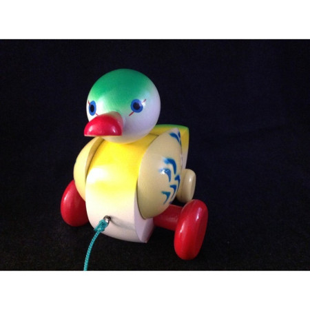 JOUET BOIS À TIRER "CANARD" (+boîte)