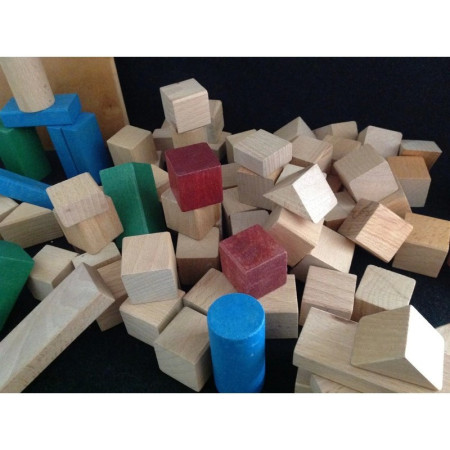 JEUX DE CONSTRUCTION EN BOIS + CHARIOT