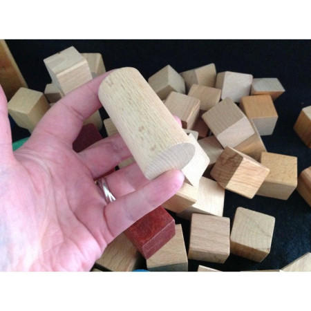 JEUX DE CONSTRUCTION EN BOIS + CHARIOT