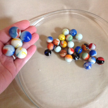 Lot de billes et calots "Porcelaine"