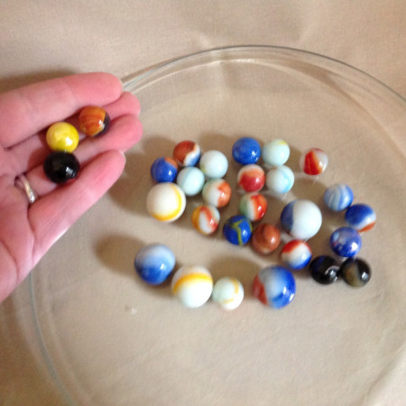 Lot de billes et calots "Porcelaine"