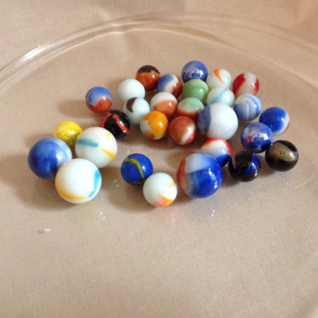 Lot de billes et calots "Porcelaine"
