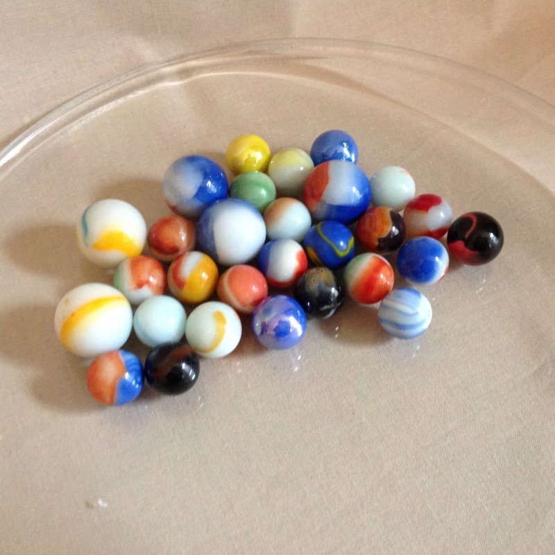 Lot de billes et calots "Porcelaine"