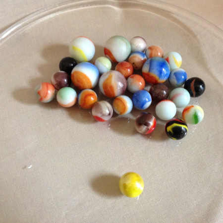 Lot de billes et calots "Porcelaine"