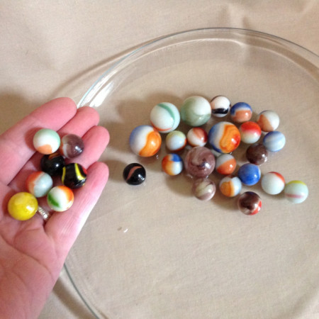 Lot de billes et calots "Porcelaine"