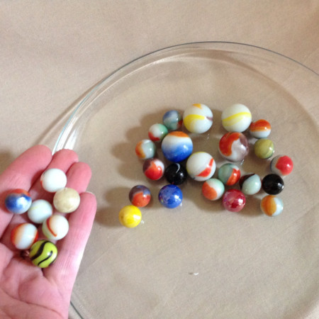 Lot de billes et calots "Porcelaine"