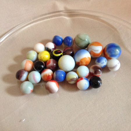 Lot de billes et calots "Porcelaine"