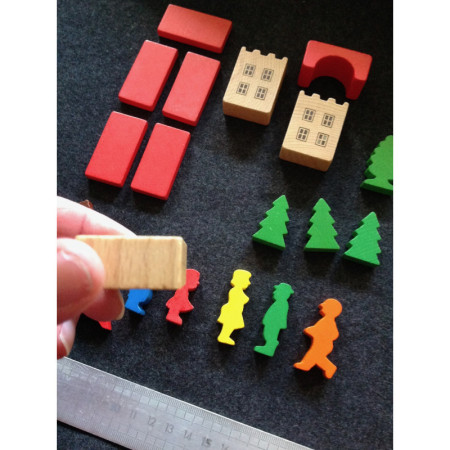 Petit jeu "nomade" de construction Bois coloré