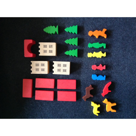 Petit jeu "nomade" de construction Bois coloré