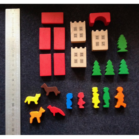 Petit jeu "nomade" de construction Bois coloré