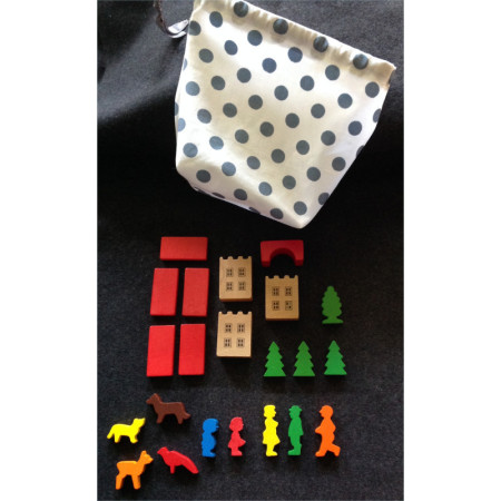 Petit jeu "nomade" de construction Bois coloré
